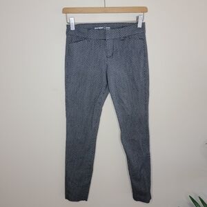 Old Navy | Black & White Diamond Print Pixie Pants Size 0
